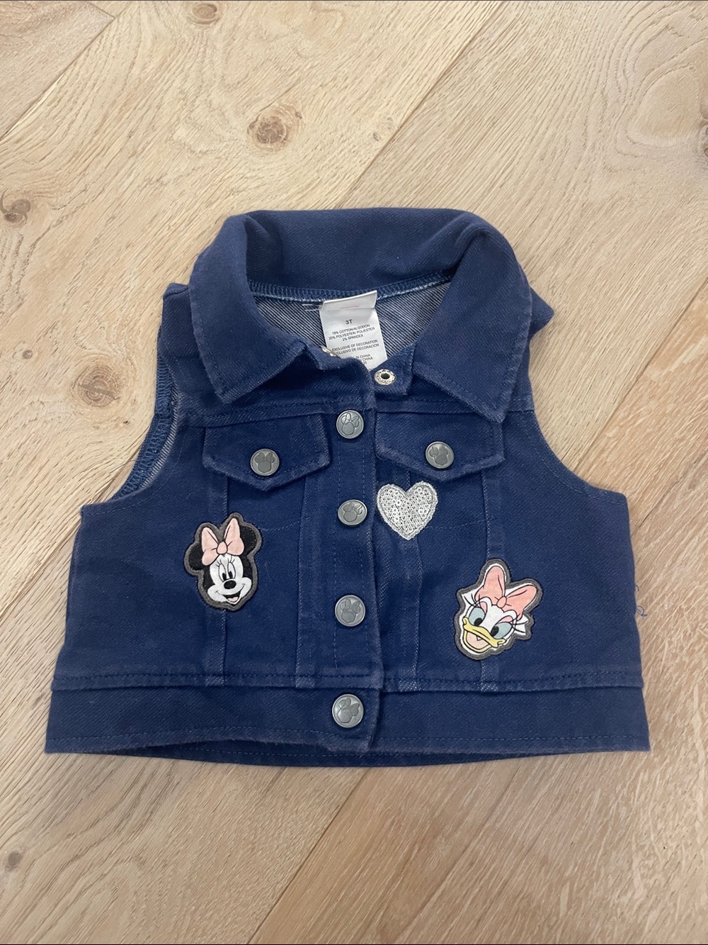 DISNEY Junior Mickey Navy Minnie,Mickey & Daisy Vest - girls size 3T